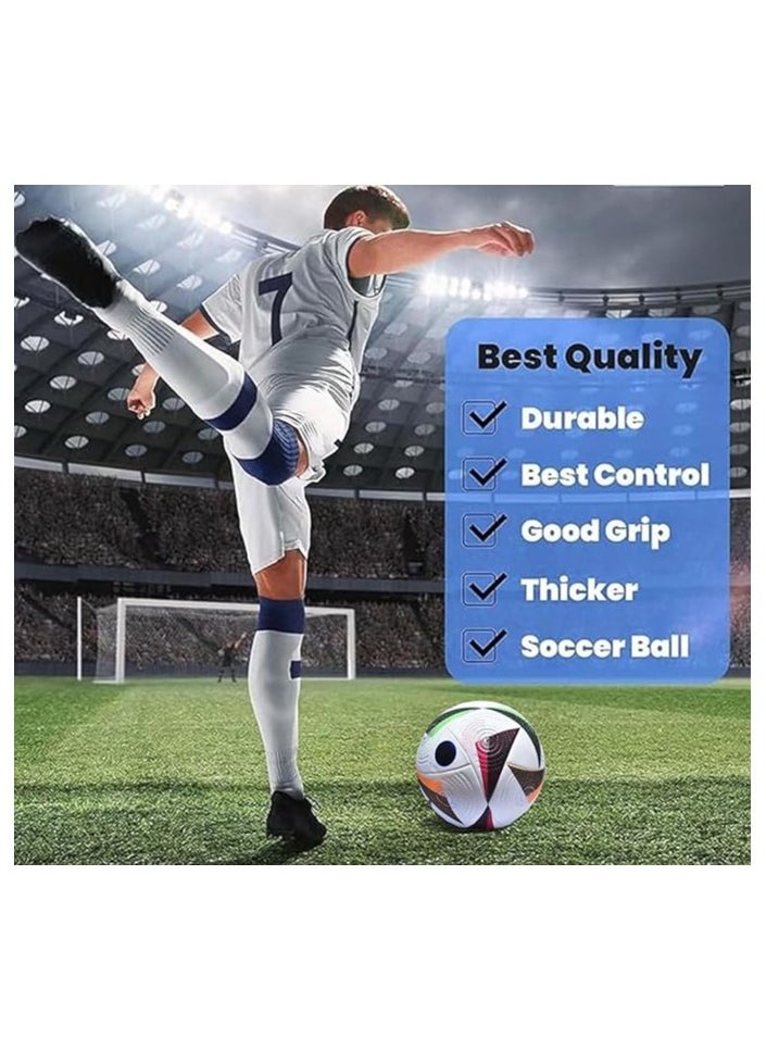 Generic Premium Football, 2024 Euro Sala Football/Soccer Ball, Official Size and Weight, High Performance For Indoor/Outdoor With Excellent Grip And Control, Quality Ball, Size 5  - Image 4
