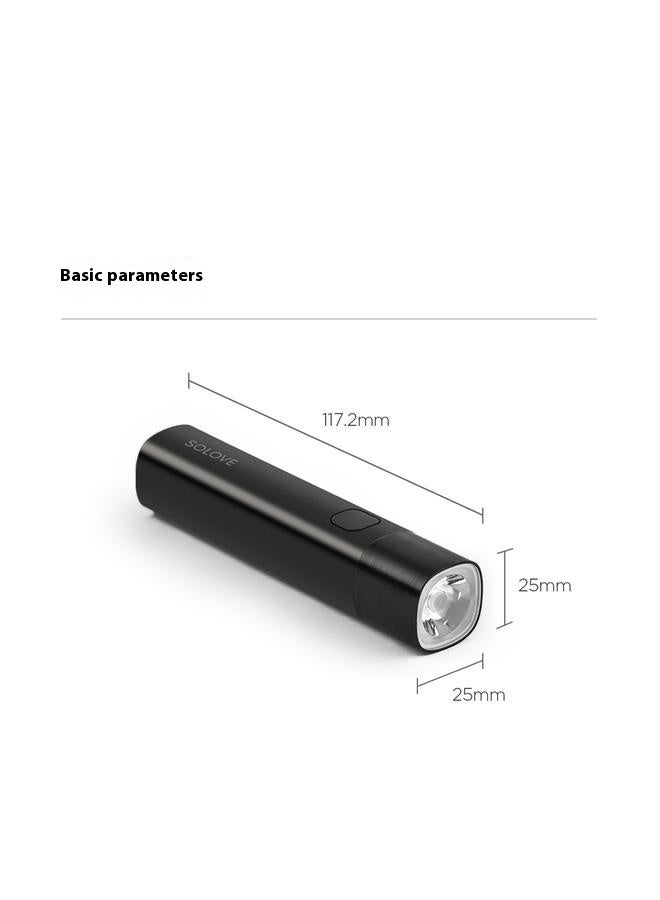Portable USB Rechargeable Power Bank with EDC Flashlight Black- LED Flashlight | Powerful Lumens | Waterproof & Compact Ideal for Outdoor & Emergency Use - Image 3