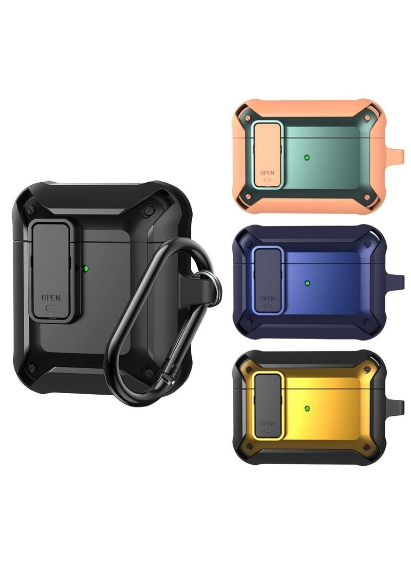 YOMNA - YOMNA - Airpods Case Cover,Protective Case Men Women for Apple AirpodsAirpods 2/1 Charging Cases - Black with Apple AirPod 3 Wireless Pro Cases for Men Women - Blue, yellow, Pink - Image 1