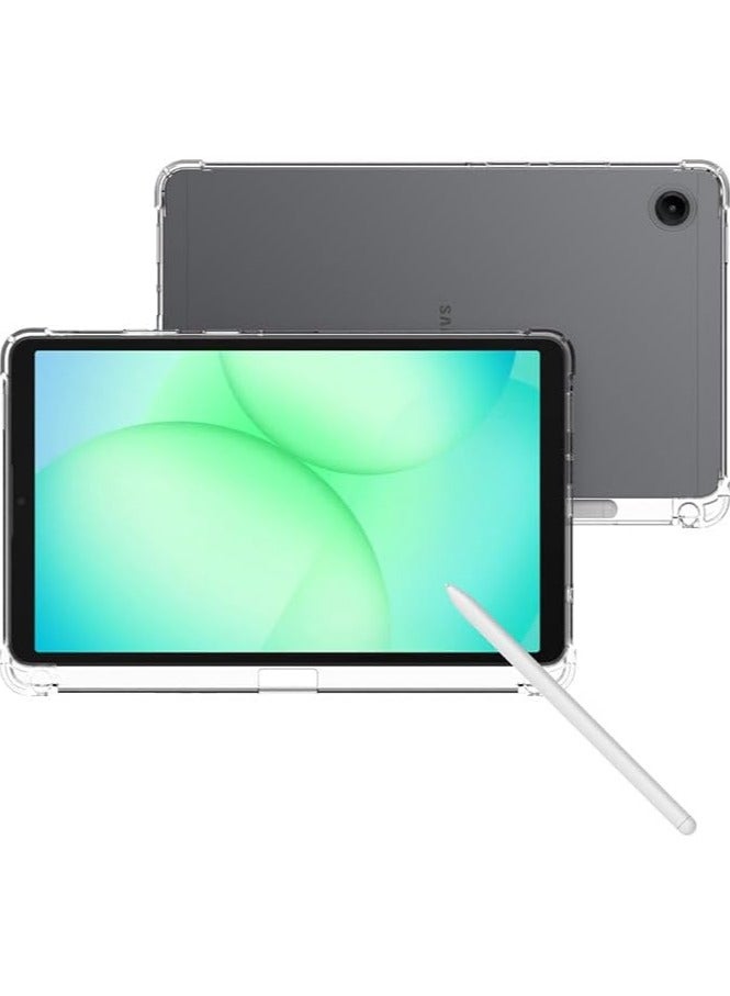 عام غلاف واقي شفاف متوافق مع تابلت Samsung Galaxy Tab A11 8.7 بوصة موديل 2025. يتميز بتقنية الحماية الهوائية 【Airbag Protection】، مصنوع من مادة TPU المرنة والناعمة مع غلاف خلفي مقاوم للصدمات والسقوط. - Image 3