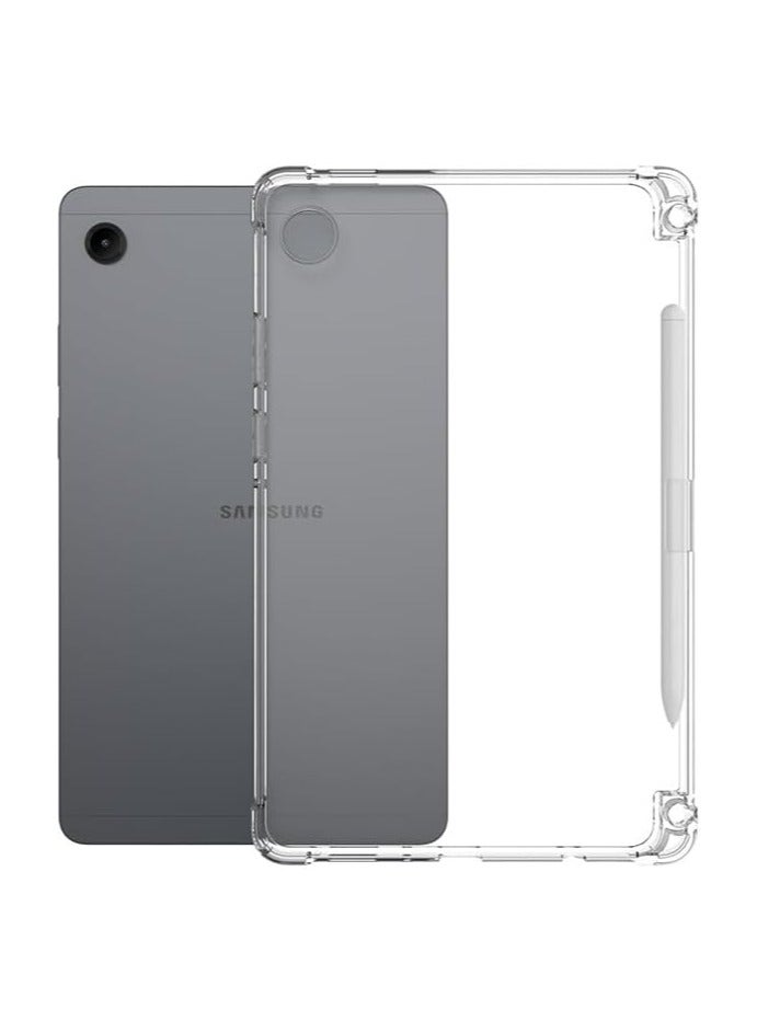 عام غلاف واقي شفاف متوافق مع تابلت Samsung Galaxy Tab A11 8.7 بوصة موديل 2025. يتميز بتقنية الحماية الهوائية 【Airbag Protection】، مصنوع من مادة TPU المرنة والناعمة مع غلاف خلفي مقاوم للصدمات والسقوط. - Image 5