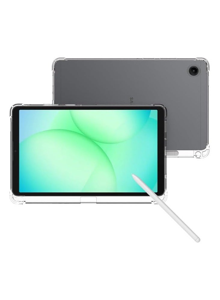عام غلاف واقي شفاف متوافق مع تابلت Samsung Galaxy Tab A11 8.7 بوصة موديل 2025. يتميز بتقنية الحماية الهوائية 【Airbag Protection】، مصنوع من مادة TPU المرنة والناعمة مع غلاف خلفي مقاوم للصدمات والسقوط. - Image 4
