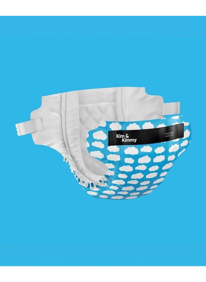 Kim & Kimmy KimandKimmy Little Clouds Tape Style Baby Diapers, 38 Pieces, Size 6, 15 to 20kg - 12Hours Leak Protection, Wetness Indicator, Quick Absorb - Image 2