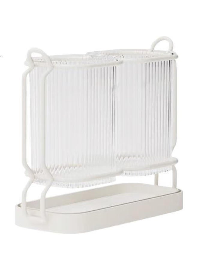 Yijuke [Wall-Mountable/Countertop] No-Drill Chopstick Storage Box, Draining Chopstick Tube, Chopstick Organizer Rack, Chopstick Cage, Wall-Mounted - Image 1