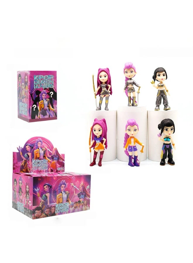 عام كيبوب شيطان الصيادين سطح المكتب الديكور 6 نماذج شخصية جمع الديكور اللعب هدايا للعائلة والأصدقاء - Image 1