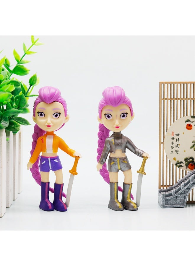 عام كيبوب شيطان الصيادين سطح المكتب الديكور 6 نماذج شخصية جمع الديكور اللعب هدايا للعائلة والأصدقاء - Image 2