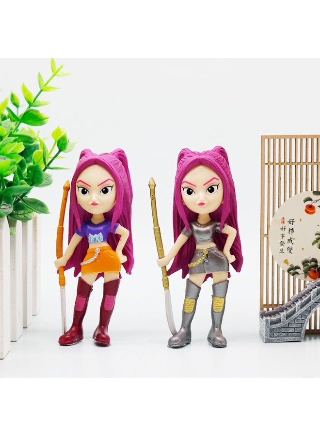 عام كيبوب شيطان الصيادين سطح المكتب الديكور 6 نماذج شخصية جمع الديكور اللعب هدايا للعائلة والأصدقاء - Image 3