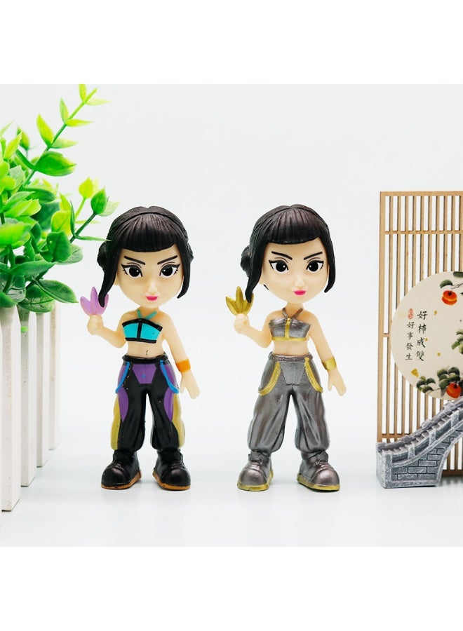 عام كيبوب شيطان الصيادين سطح المكتب الديكور 6 نماذج شخصية جمع الديكور اللعب هدايا للعائلة والأصدقاء - Image 4