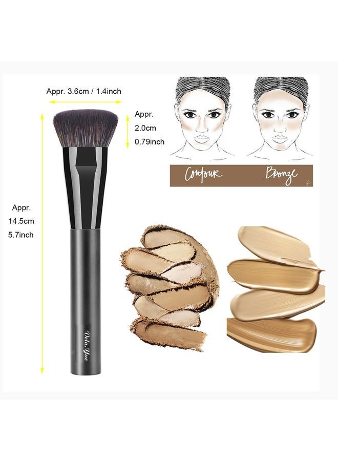 vela yue Flat Contour Brush Face Sculpting Contouring Foundation Makeup Brush - Image 3