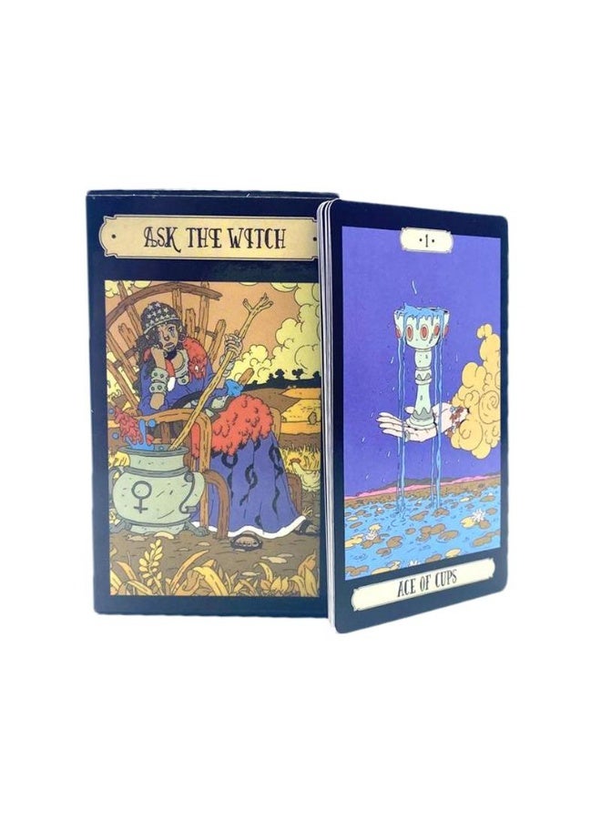 NIBEMINENT 78 Witch Tarot Cards Tarot Card Set Card Set for Divination Card Game for Fun Gatherings Tarot Cards (Suitable for All Skill Levels) Party Game - Image 1
