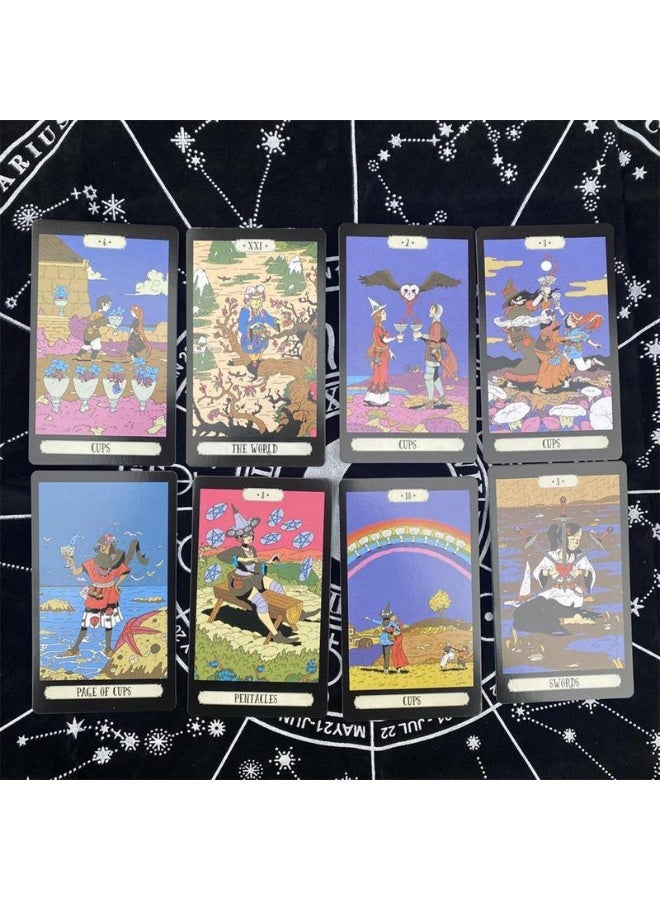 NIBEMINENT 78 Witch Tarot Cards Tarot Card Set Card Set for Divination Card Game for Fun Gatherings Tarot Cards (Suitable for All Skill Levels) Party Game - Image 4