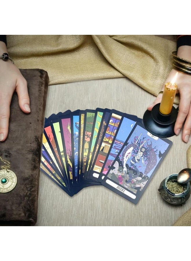 NIBEMINENT 78 Witch Tarot Cards Tarot Card Set Card Set for Divination Card Game for Fun Gatherings Tarot Cards (Suitable for All Skill Levels) Party Game - Image 2