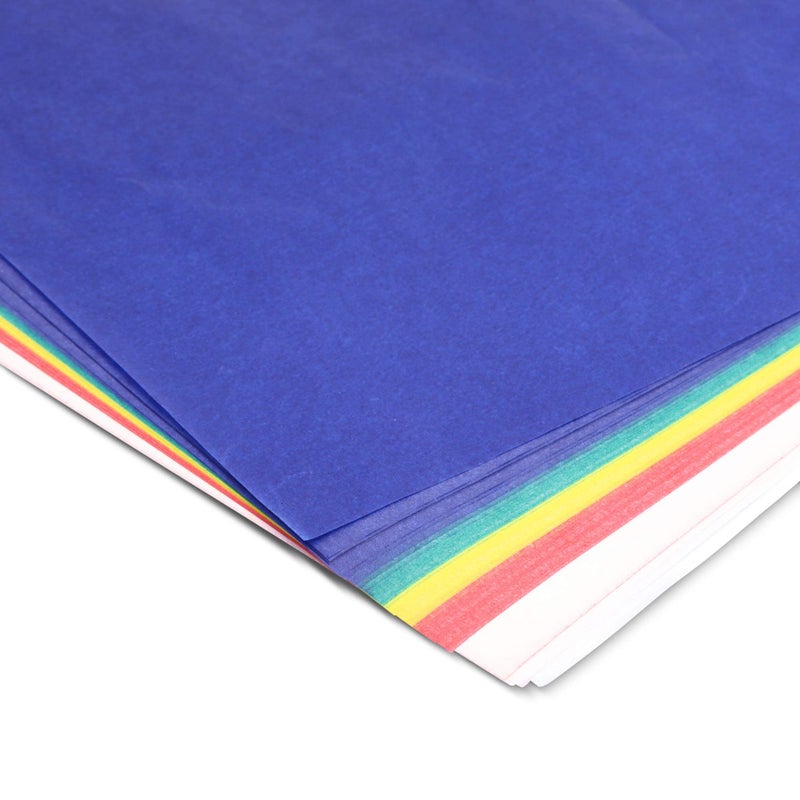 Juvale ورق كربون جوفيل للتتبع على القماش، الخشب، والكانفاس (5 ألوان، 9 × 11 بوصة، 50 ورقة) - Image 4