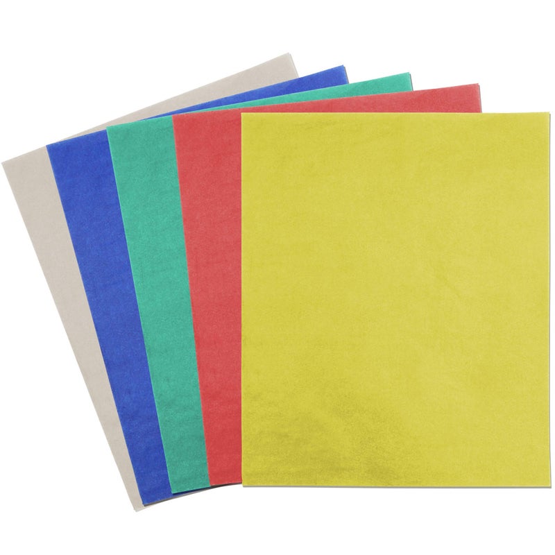 Juvale ورق كربون جوفيل للتتبع على القماش، الخشب، والكانفاس (5 ألوان، 9 × 11 بوصة، 50 ورقة) - Image 1