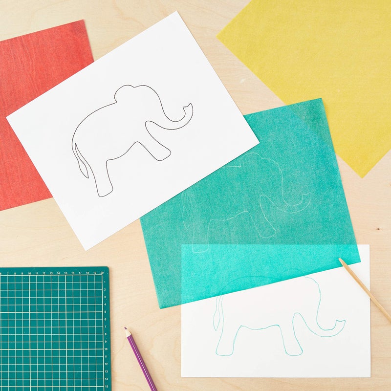 Juvale ورق كربون جوفيل للتتبع على القماش، الخشب، والكانفاس (5 ألوان، 9 × 11 بوصة، 50 ورقة) - Image 2