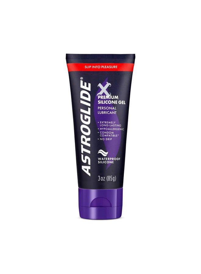 ASTROGLIDE Silicone Gel Lube,X Premium Waterproof, 3 Fl Oz, Travel Size - Image 1