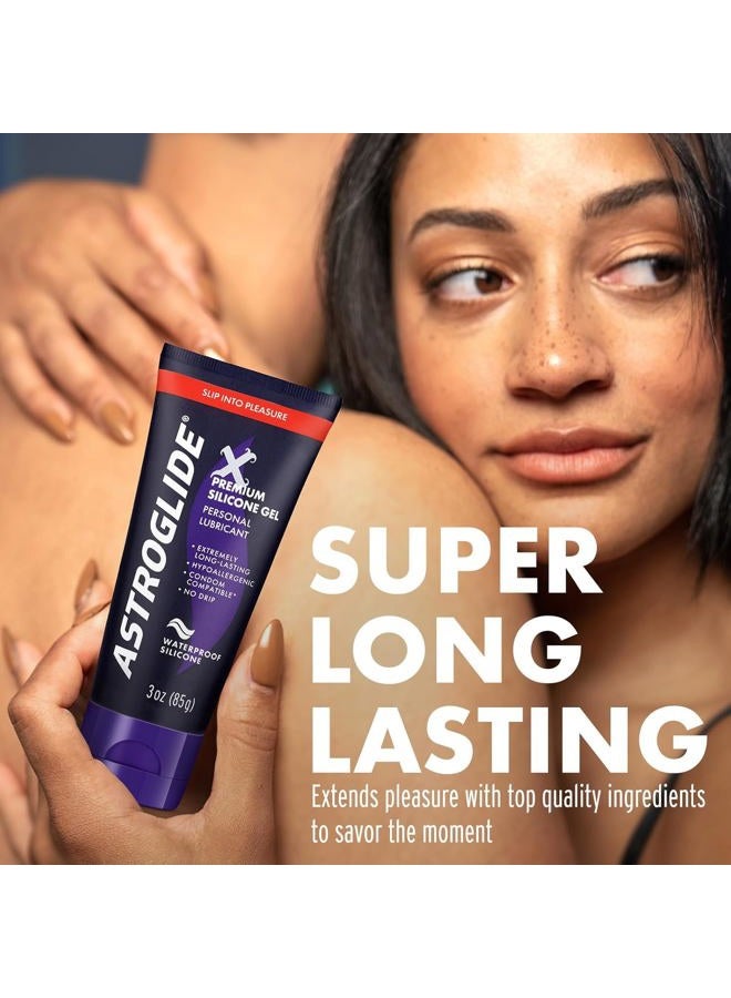 ASTROGLIDE Silicone Gel Lube,X Premium Waterproof, 3 Fl Oz, Travel Size - Image 2