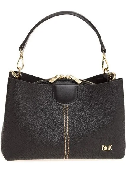 Bilik Deri Bilik Leather Black Rölax Women's Shoulder Bag Dlr 109