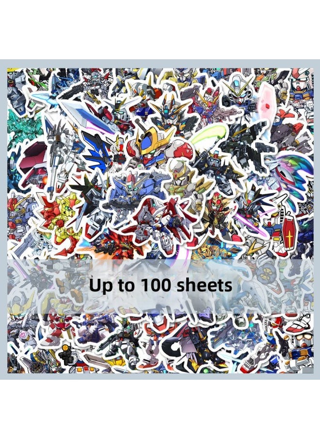null - 100 Cartoon Gundam Mecha Stickers IPad Laptop Mobile Phone Case Diy Hand Account Stickers Waterproof And Cheap-Color:Only 1 Sticker Storage Box Left For The Event [no Stickers] - Image 1