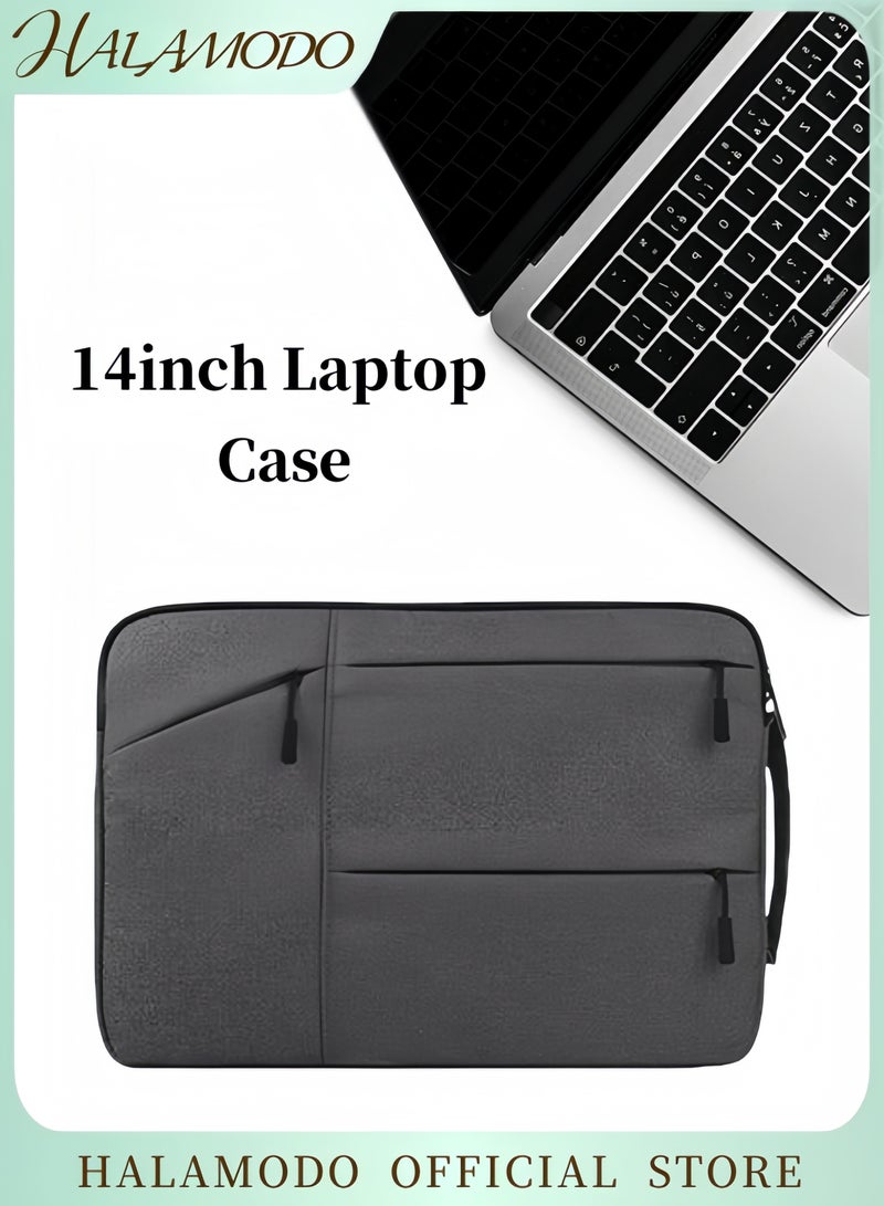 HALAMODO 14inch Laptop Case Computer Sleeve Water-Resistant Shockproof Laptop Carrying Bag for HP Lenovo Dell  ASUS Acer Chromebook 14 & HP Stream 14 & Dell XPS 15 & Inspiron 14 & Lenovo ideapad 14 - Image 1