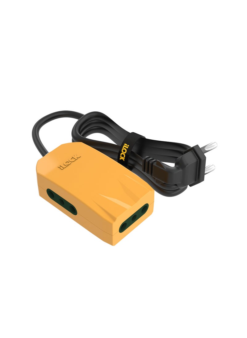 iLOCK Mini Power Strip - 3 Outlets (3 m, yellow)  - Image 2