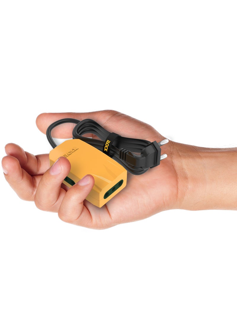 iLOCK Mini Power Strip - 3 Outlets (3 m, yellow)  - Image 4