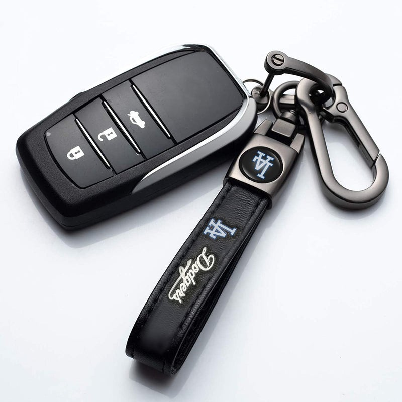 ARTANLIFE Leather Car Keychain Keyring for Dodgers Baseball Fans,LA Dodgers Fans Car Key Fob Holder Keychain Lanyard, Gift & Souvenir for Baseball Lovers - Image 3
