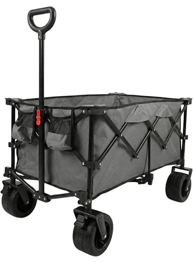 Egardenkart Foldable Wagon Trolley Cart - 150 KGS | Heavy-duty Trolley for Shopping, Camping, Beach, Picnic | Shopping Trolley with Adjustable Handle and 360° Wheels | Multipurpose Camping trolley - Image 1