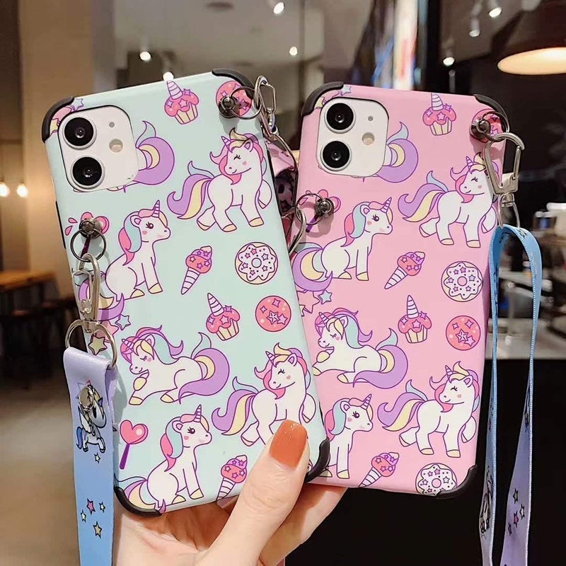 guppy for iPhone 8 Plus/iPhone 7 Plus Women Girls 3D Cute Cartoon Funny Unicorn Animal Kawaii Style with Laryard & Stand Protective TPU Case for iPhone 8 Plus/iPhone 7 Plus Pink - Image 3