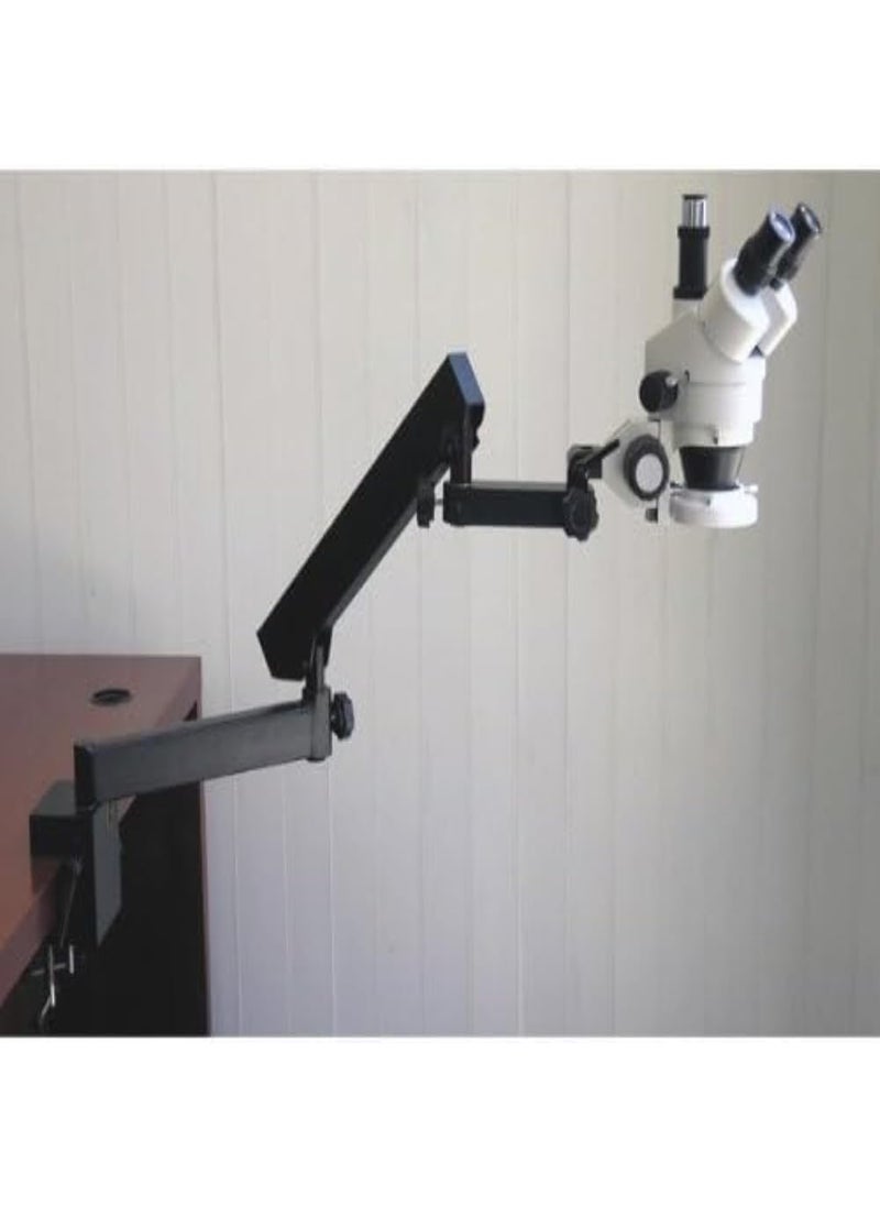 AmScope AmScope SM6TZFRL Professional Trinocular Stereo Zoom Microscope WH10x Eyepieces 35X90X Magnification 07X45X Zoom Objective 8W Fluorescent Ring Light Clamping Articulating Arm Stand 110V120V Includes 05X and 20X Barlow Lenses  - Image 2