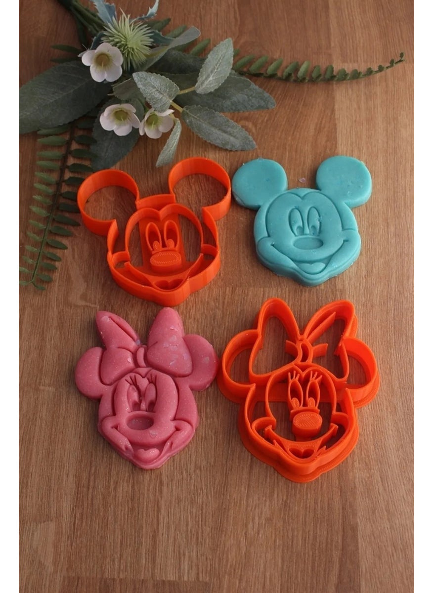 3D Layer Craft - Mickey and Minnie 2 Piece Cookie Mold and Dough Shaper Set - Image 1