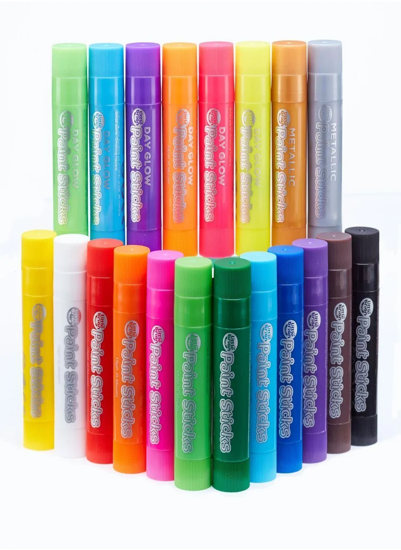 Little Brian Little Brian Paint Sticks Bucket – 20 Assorted Colours | Mess-Free, Quick-Drying, Twist-Up Solid Paint for Kids’ Arts & Crafts