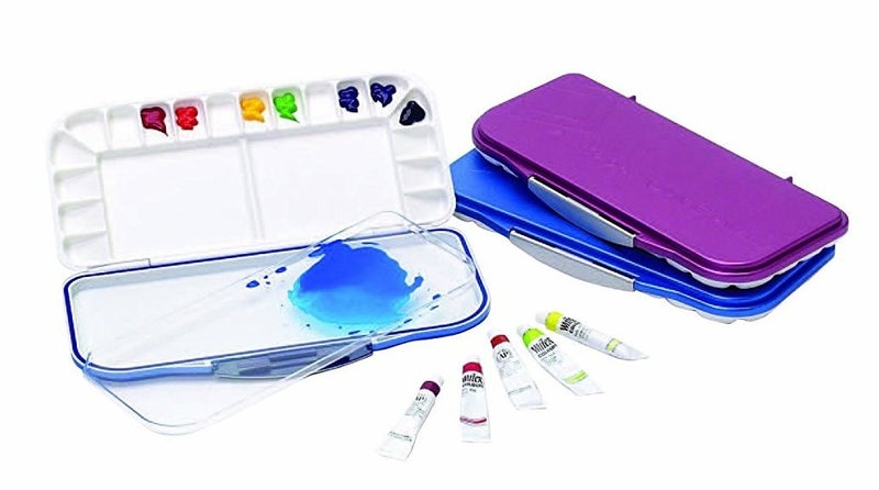 Mijello Airtight Watercolor 18-Well Fuchsia Palette - Image 1