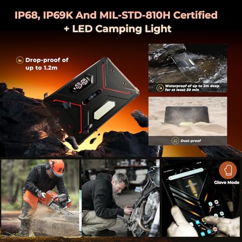 HOTWAV R9 Pro Rugged Tablet 2K 11 inch Android 14 Tablets - 20080mAh Waterproof Tablet 20GB+256GB/2TB TF Work Tablets, 64MP+16MP Camera Octa-Core IP68IP69K,4G Dual SIM/5G WiFi/Face ID/GPS/OTG - Image 3