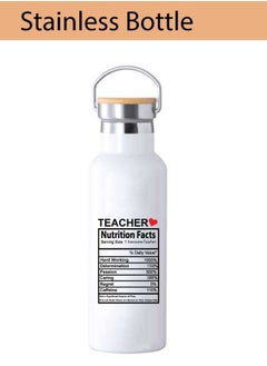 PRINTSHOP4ME Teacher's Day Pack of 3 Combo Pack - Stainless Steel Bamboo Cap Flask Bottle 600ml, Pink Cosmetic Bag and Teddy Bear - Teacher's Day Gift Set - Gift for World Teachers Day  - Image 3