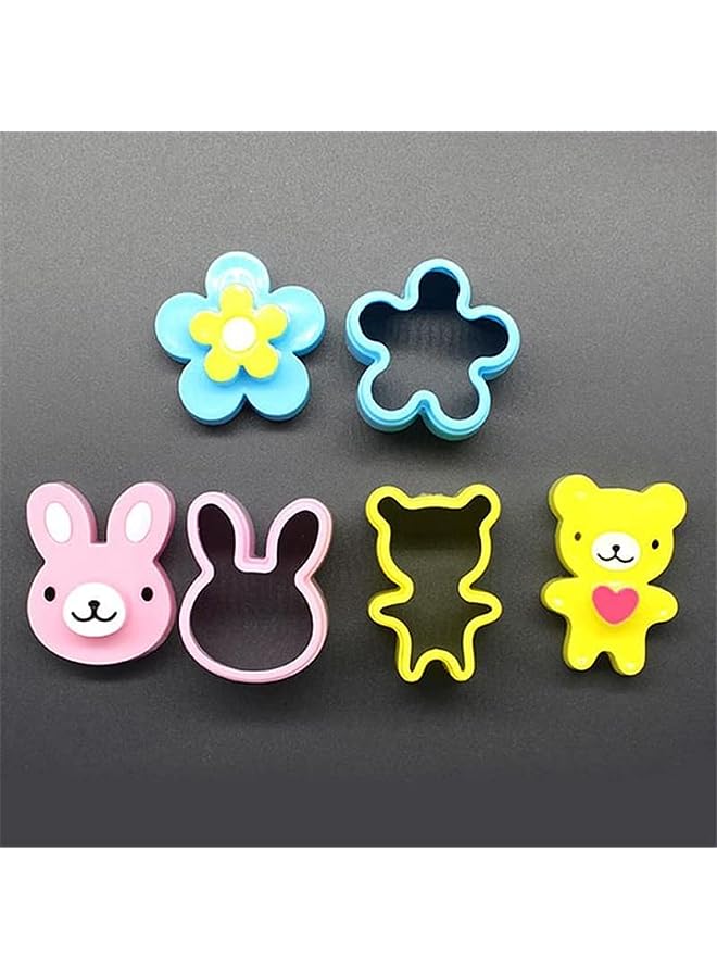 ECVV 3CPS Cute Mini Sandwich Cutters Shapes Set for Kids Plastic Bento Sandwich Cutters Molds, multicolor, SSZ284 - Image 4