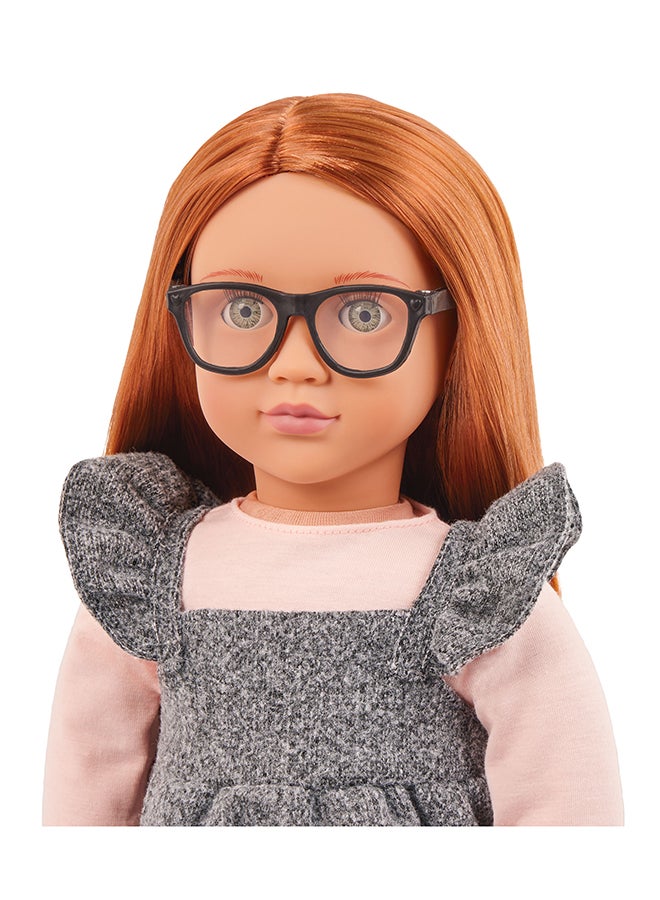 Our Generation Fashionable 18-inch Girl Doll with School Dress & Heart Patches,Gifting Toys, Age 6+ years, Character-Kelly - Image 3
