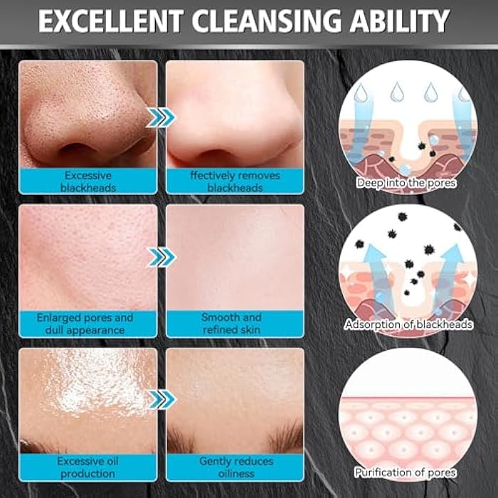 Erigathe Charcoal Peel Off Mask - Blackhead Remover and Pore Release for Face & Nose, Deep Cleansing Activated Charcoal Men & Women 4.23 OZ (Blackhead Remover) - Image 3