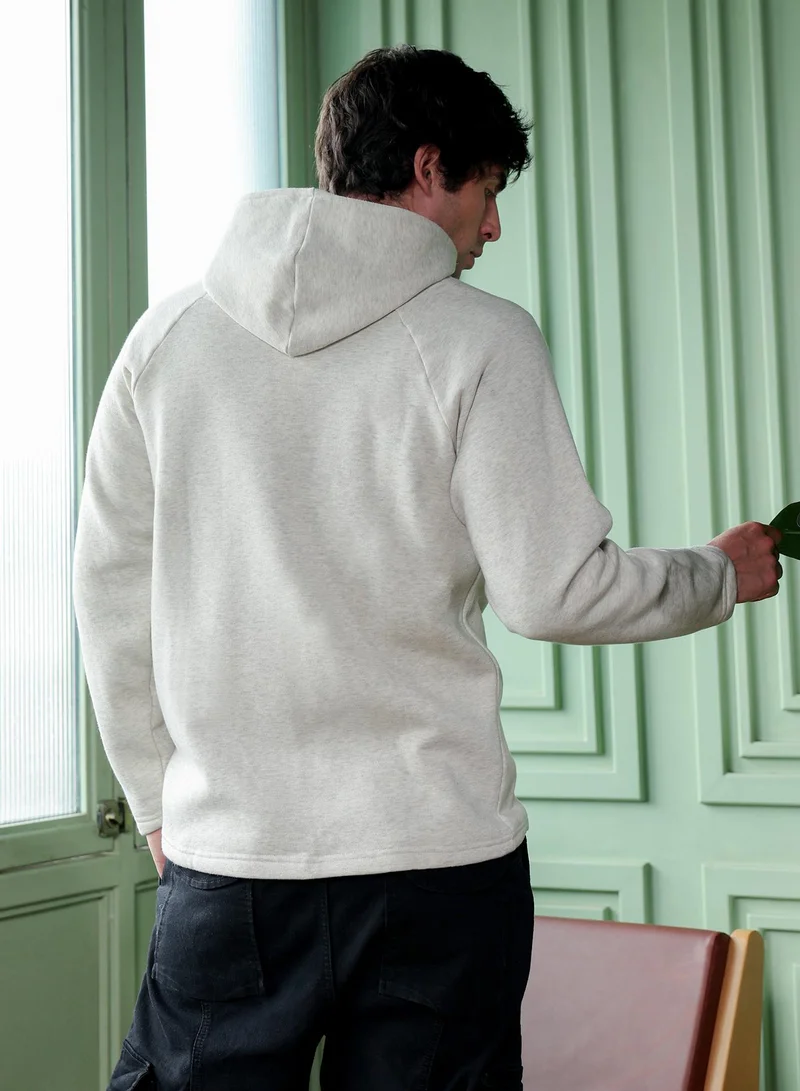 CAHOOT  Men's Cloud Grey Double-Breasted Fleece Jacket for Men | Best Price UAE