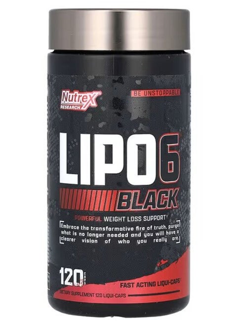 Extreme Lipo-6 Black capsules from Nurtex - an ultra-strength fat burner - 120 capsules
