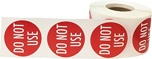 InStockLabels.com Red with White DO NOT USE Stickers 1.5 Inch Round Circle Dots 500 Adhesive Labels On A Roll for Safety Warnings Inventory Control Quality Hold Notices and Equipment Tagging Made in The USA - Image 2