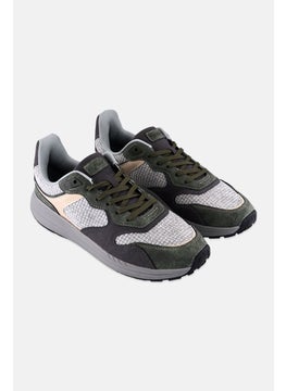Algspar Men Lace Up Casual Sneakers, Grey  - Image 1