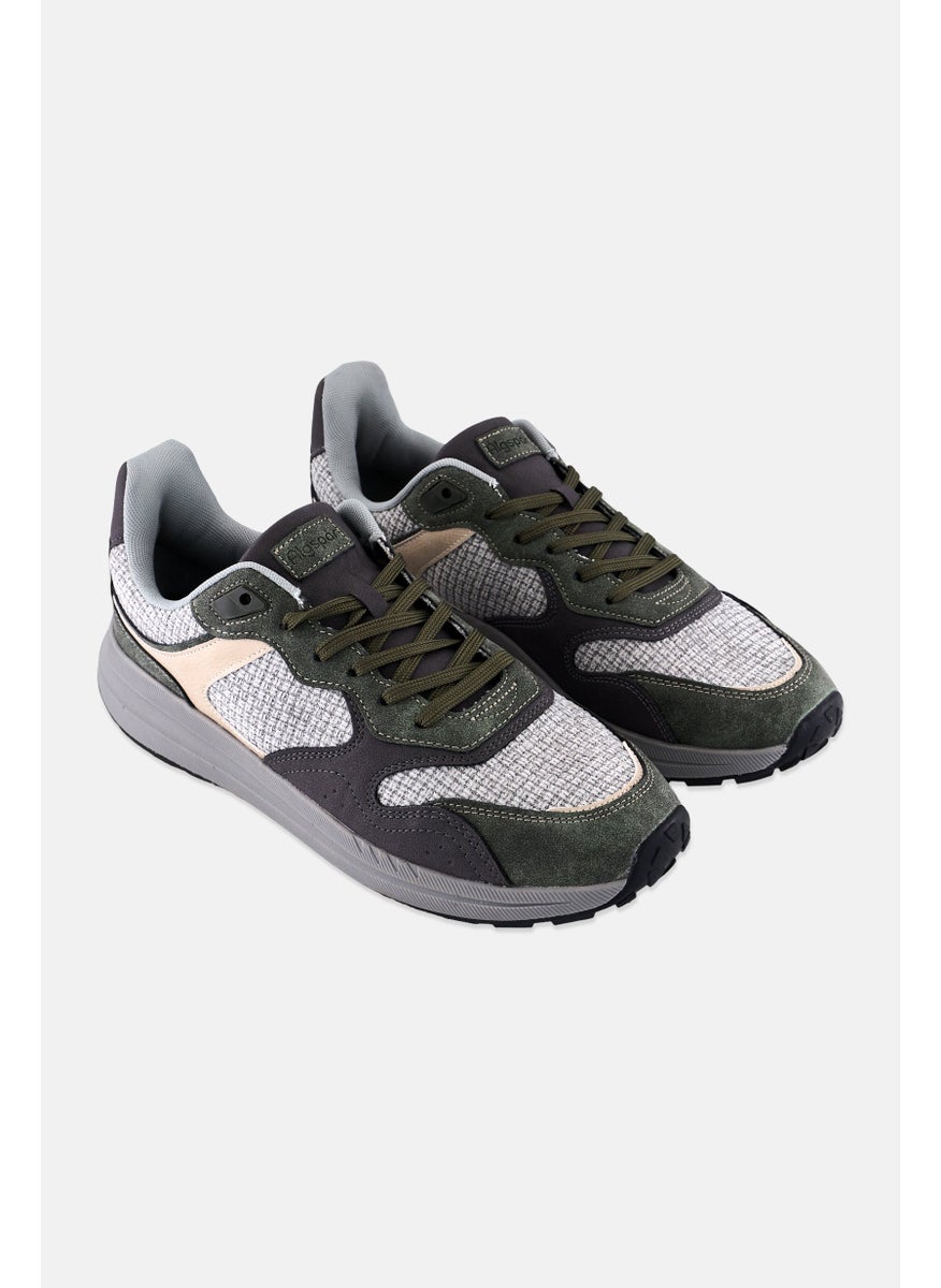 Algspar Men Lace Up Casual Sneakers, Grey  - Image 1