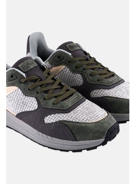 Algspar Men Lace Up Casual Sneakers, Grey  - Image 3