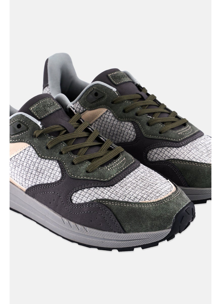 Algspar Men Lace Up Casual Sneakers, Grey  - Image 3