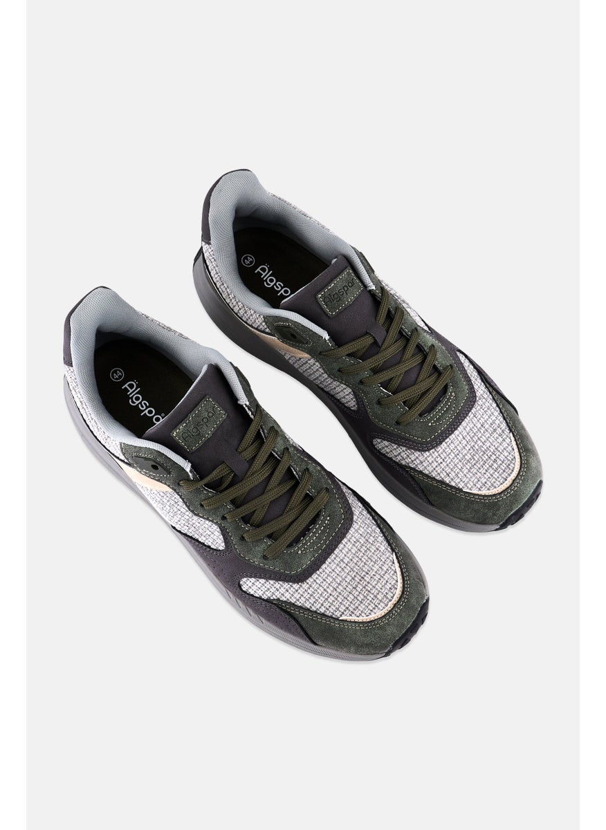 Algspar Men Lace Up Casual Sneakers, Grey  - Image 4