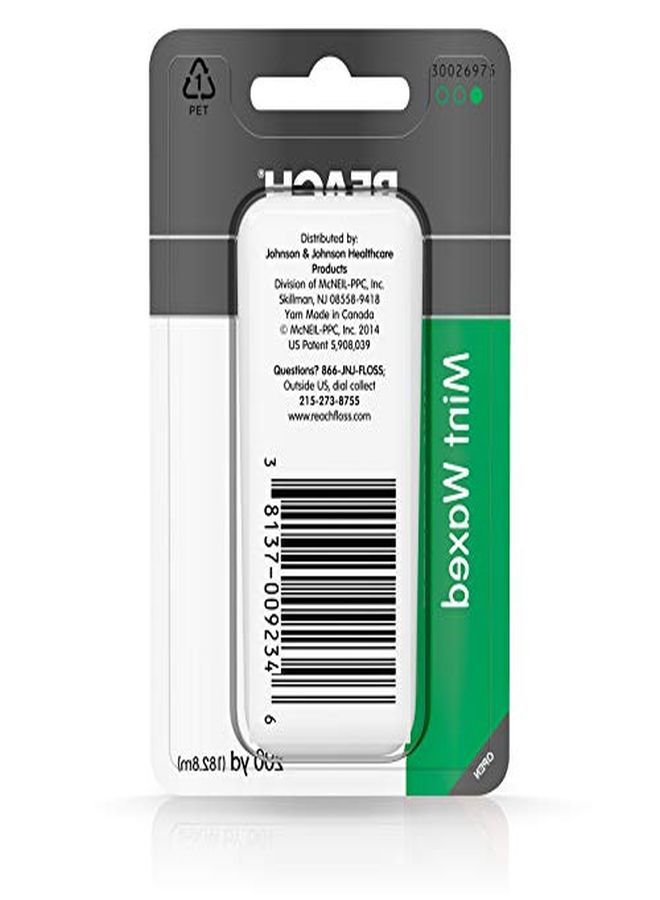 REACH خيط تنظيف الأسنان الشمعي بنكهة النعناع للعناية بالفم وإزالة البلاك والطعام من الأسنان وخط اللثة، معتمد من الجمعية الأمريكية لطب الأسنان (Ada)، نكهة نعناع منعشة، 200 ياردة - Image 4
