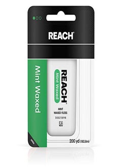REACH Mint-Flavored Waxed Dental Floss For Oral Care & Removal Of Plaque & Food From Teeth & Gum Line, Accepted By The American Dental Association (Ada), Refreshing Mint Flavor, 200 Yd  - Image 1