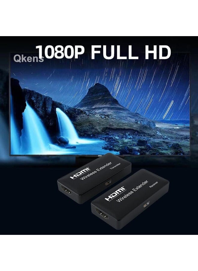 جهاز إكستندر HDMI لاسلكي صغير بمدى يصل إلى 150 متر بدقة 1080P – مرسل ومستقبل، تشغيل مزدوج بتردد 2.4 جيجاهرتز و5 جيجاهرتز، عالي السرعة، يعمل عبر USB - Image 4