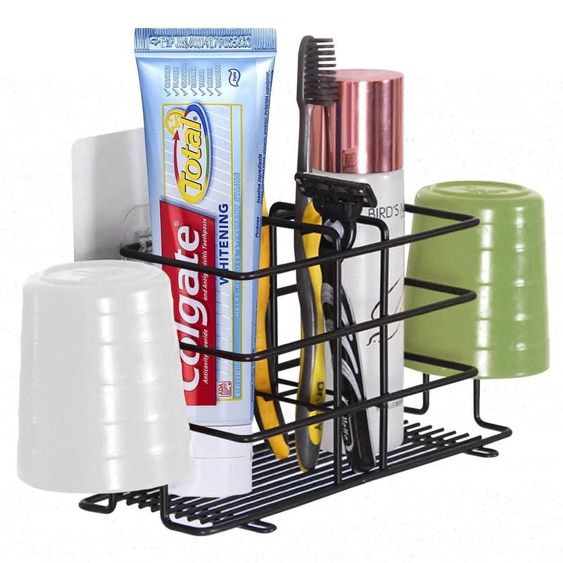 Dkriva حامل فرشاة الأسنان ومعجون الأسنان المعدني ذاتي اللصق Dkriva - Image 1